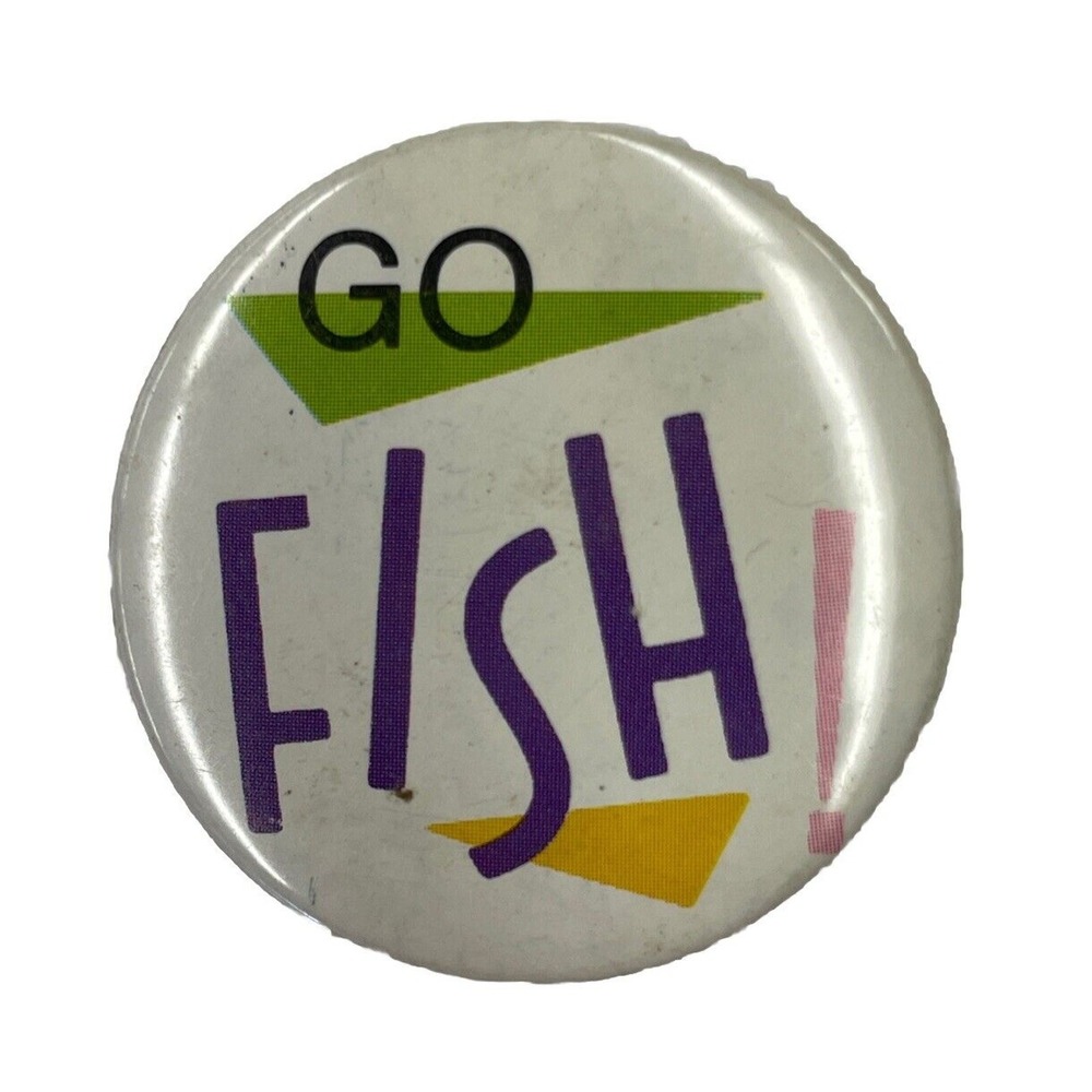 Go Fish! Hallmark 1984 Button Pin